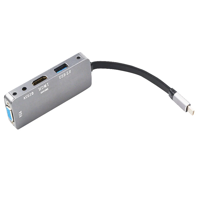 Usb Type C к Hdmi Vga Usb2.0 аудио адаптер 3 5 мм разъем многопортовый концентратор для Macbook