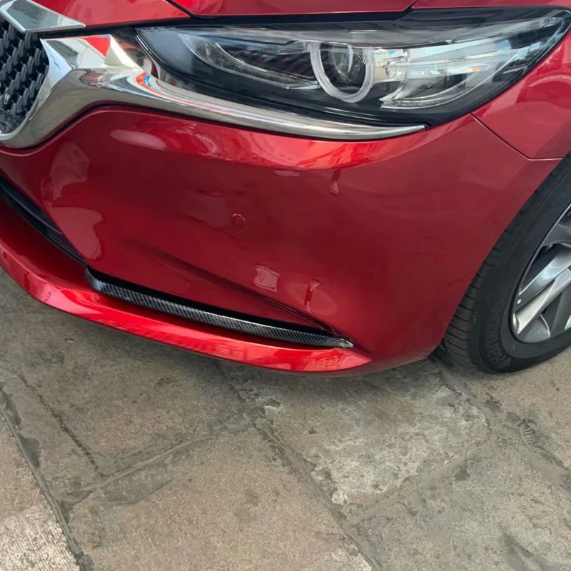 Аксессуары для автомобиля Fit for Mazda 6 M6 Mazda6 Atenza 2019 2020 из ABS и карбонового волокна для передних противотуманных фар и крышки бровей фар. 2 шт.