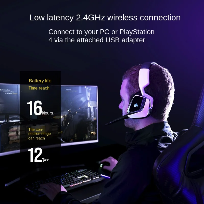 

Elite version head-mounted wireless headsets headset with mic e-sports game music noise reduction
