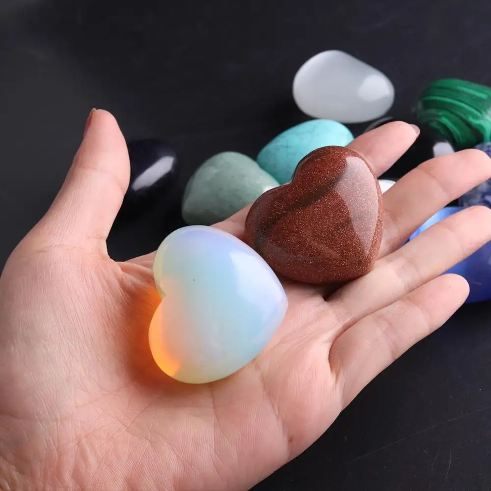 1 шт. Натуральный камень медитации маятник любовника большое ожерельес сердцем