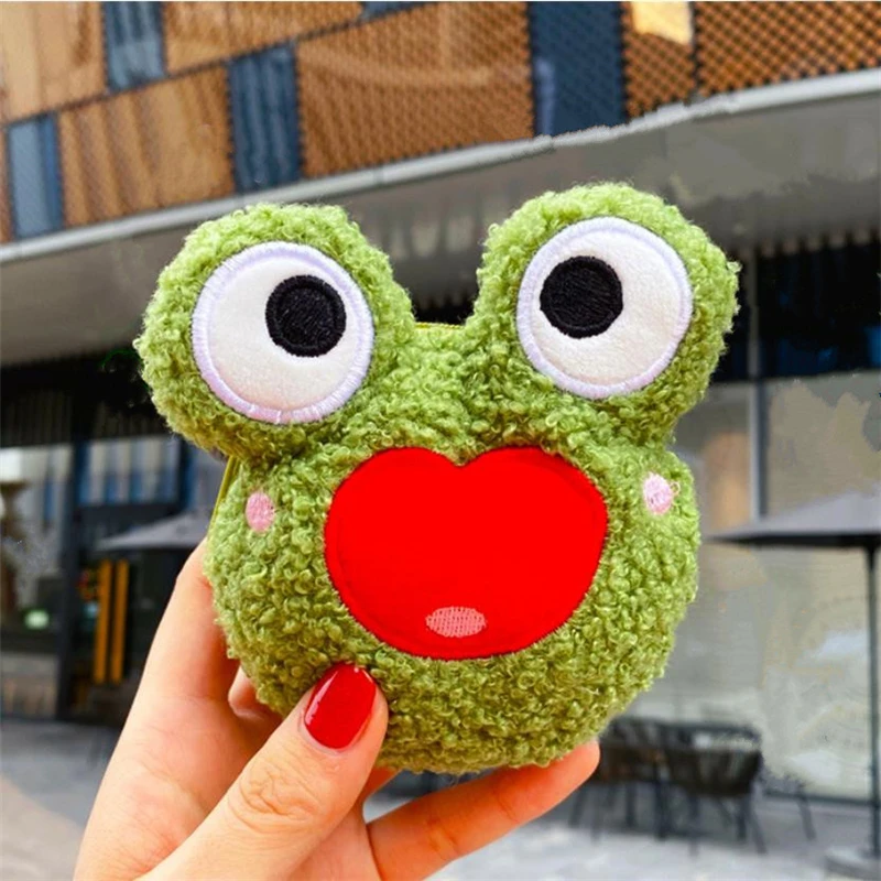 

Coin Purse plush love frog Women Key chain Charm Chaveiro Llaveros Mujer Student Child Cute Small Wallet Keychain Bag Wallets