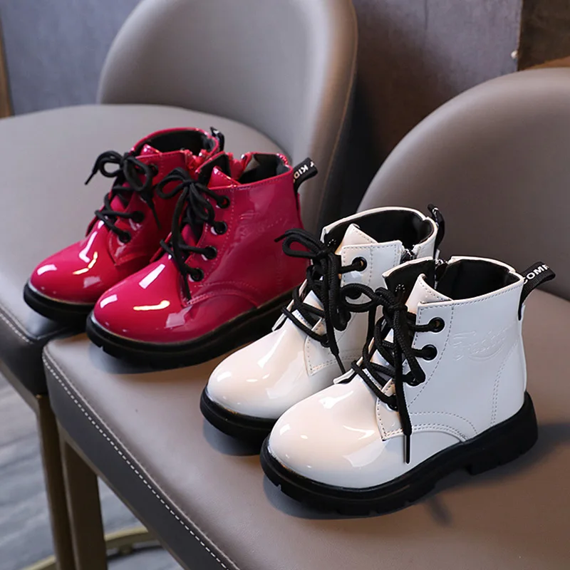 

Childrens Spring And Autumn Single Boots Warm Martin Boots For Little Girls Casual Off White Juniors Fashion Children Shoes 2021