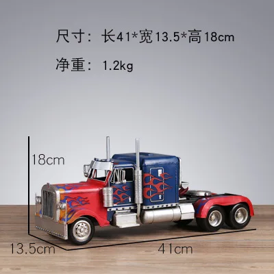 

41x13.5x18cm for Optimus Prime Truck Car Model Diecast Decoration Creative Car Truck Model Iron Crafts Gift Car Toys for Boys