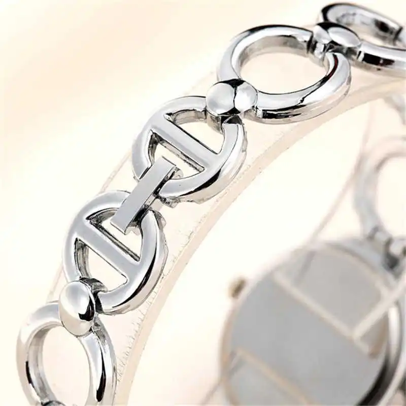 Горячие модные роскошные женские часы с браслетом из нержавеющей стали