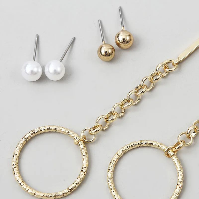 

2021 Women's Earring Set Long Metal Chain Earrings For Women Bohemian Fashion Jewelry Geometric Heart Earing Hot Sale