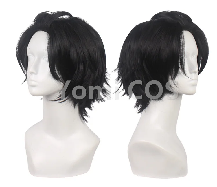Парик для косплея Джайро из разделения рэп битва гипнозмик DRB Yamada черные короткие
