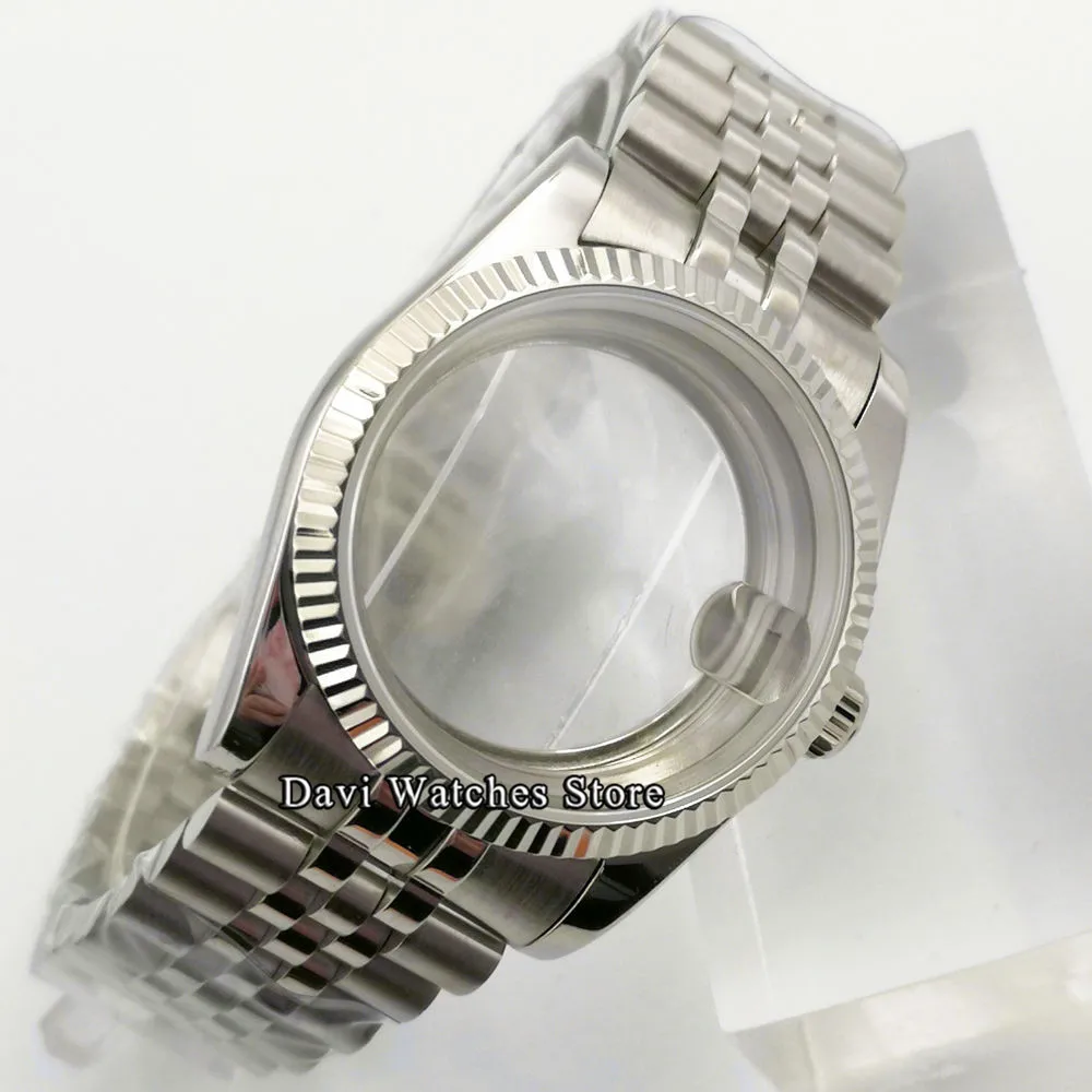 Чехол для часов из сапфирового стекла 36 мм серебристый подходит ETA 2836 Mingzhu DG2813 3804