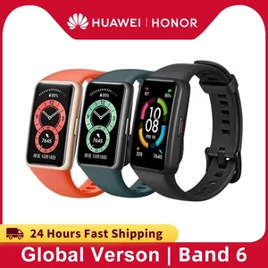 in stock huawei band 6 honor band6 smart watch 1 47 amoled waterproof tracker heart rate monitor fitness smart bracelet free global shipping