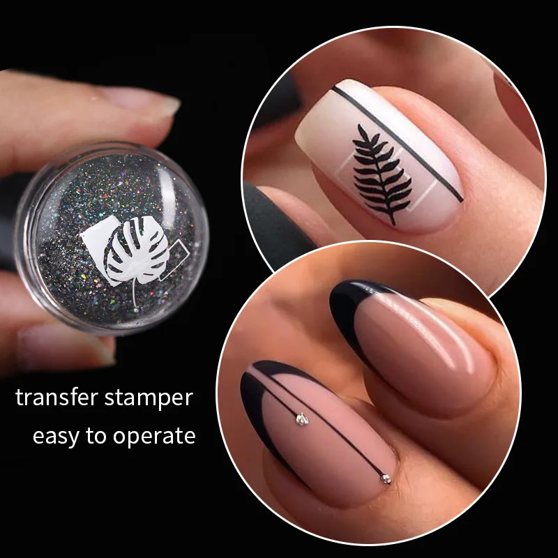 Silicone Transparent Nail Art Stamping Kit French For Manicure Plate Stamp Polish Stencil Template Seal Stamper Scraper | Красота и