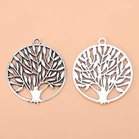 20pcslot large tibetan silver life tree round charms pendants for necklace jewelry making accessories