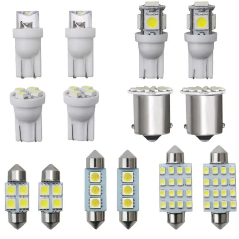 14 шт 1156 BA15S P21W 1157 P21/5 Вт BAY15D BAU15S PY21W светодиодный автомобиль хвост лампы тормоз