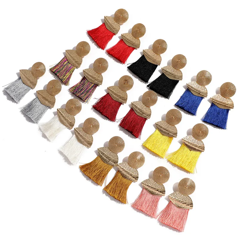 ONEVAN Bohemian Handmade Earrings For Women Boho Style Woman Tassel Earring Female Jewelry Bridal Fringed Vintage Long Earrinngs | Украшения