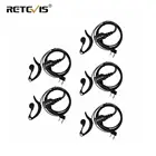 Регулируемая гарнитура PTT наушники с регулировкой громкости, 5 шт., аксессуары для cb-радио, для Kenwood, Baofeng UV-5R, 888S, Retevis RT5R H-777, RT22, RT5