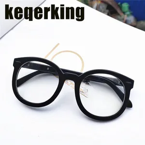 Очки в стиле ретро для мужчин и женщин, оптические аксессуары в чёрной оправе, с прозрачными линзами по рецепту