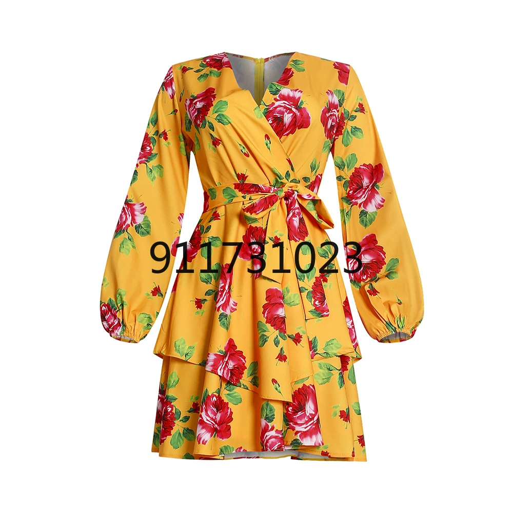 Африканские Дашики Платья с цветочным принтом Женская сексуальная одежда V