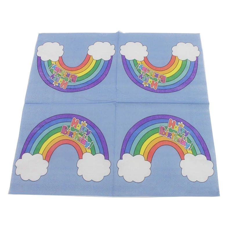 Бумажные салфетки с принтом радуги 20 шт./лот | Дом и сад