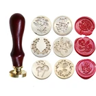 Печать восковая с цветочным узором, классические металлические штампы сделай сам в стиле ретро для изготовления открыток, ручной работы, инструменты для рождественских и свадебных приглашений