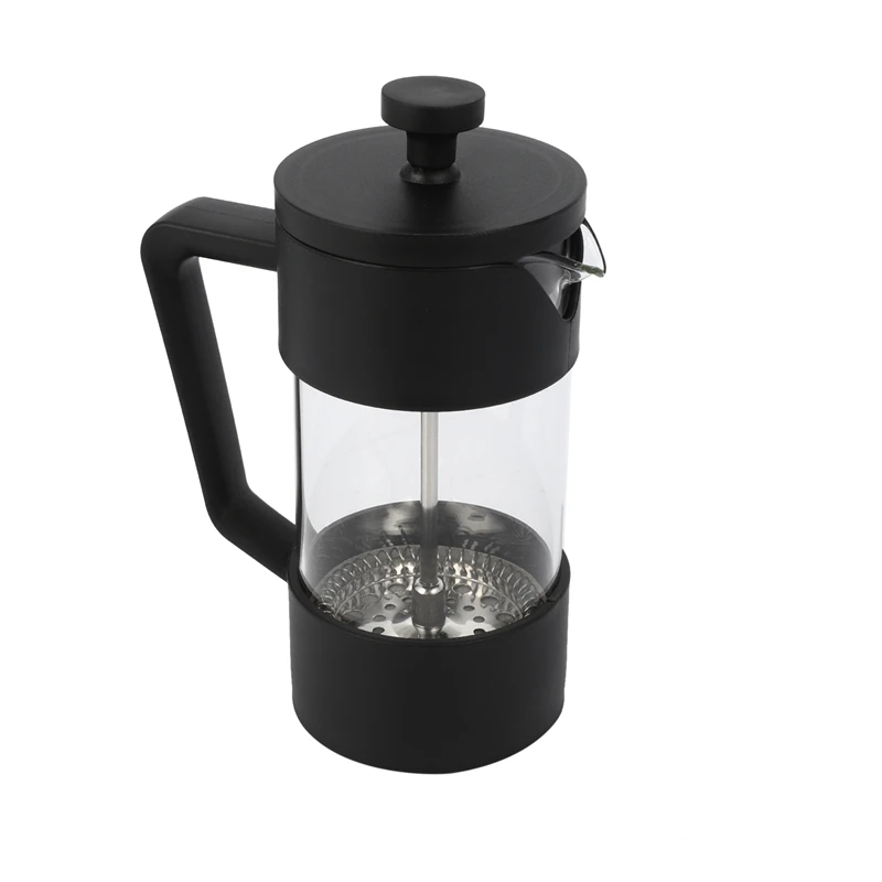 French Press Coffee & Tea Maker 12Oz Thickened Borosilicate Glass Rust-Free and Dishwasher Safe Black | Дом и сад