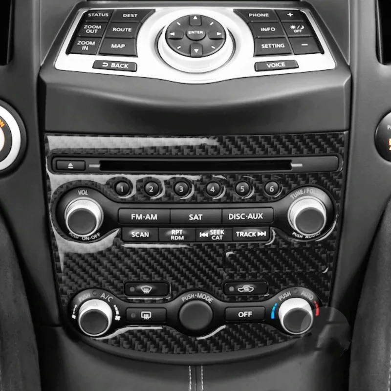 

Fit for Nissan Z34 370Z 2009 to carbon fiber central control air conditioning adjustment panel car modification accessories