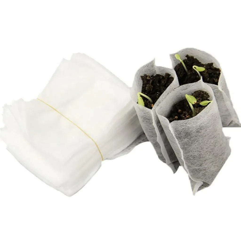 

500/400/300/200 pcs non-woven cloth nursery bag plant planting bag nutrition bag 8x10CM green planting Garden Supplies tools