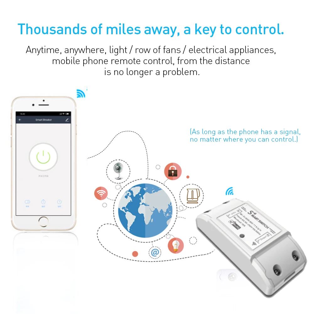 TISHRIC Tuya Wifi Smart Basic Switch 220V/Timer/Module Wireless Remote Home Work with Google Alexa | Электроника