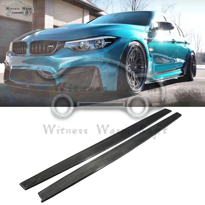Автомобильная боковая юбка из углеродного волокна для M4 M3 фартук BMW F80 F82 Sedan Coupe 2015