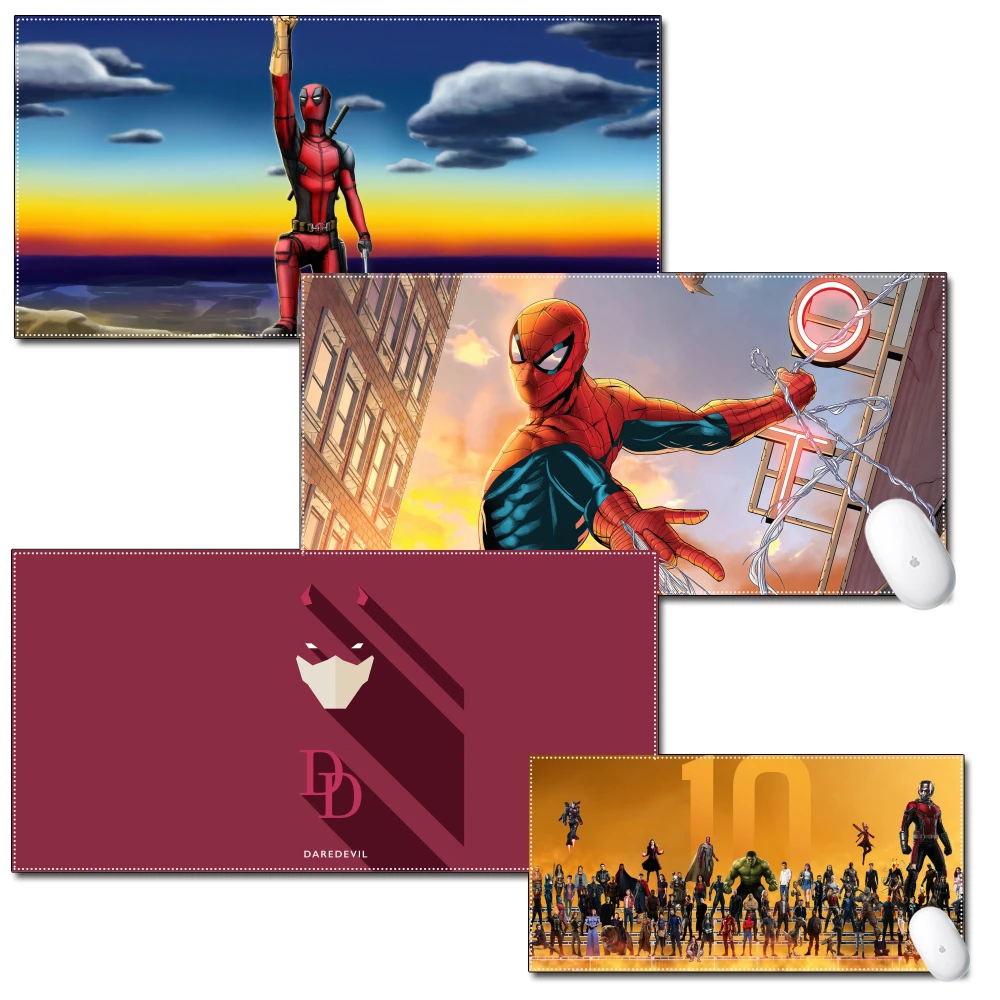 

Large Gaming Pad Cartoon 40x80cm 30x60cm Waterproof Multi-size Natural Rubber Desk Mat Marvel Wolverine Fight cool