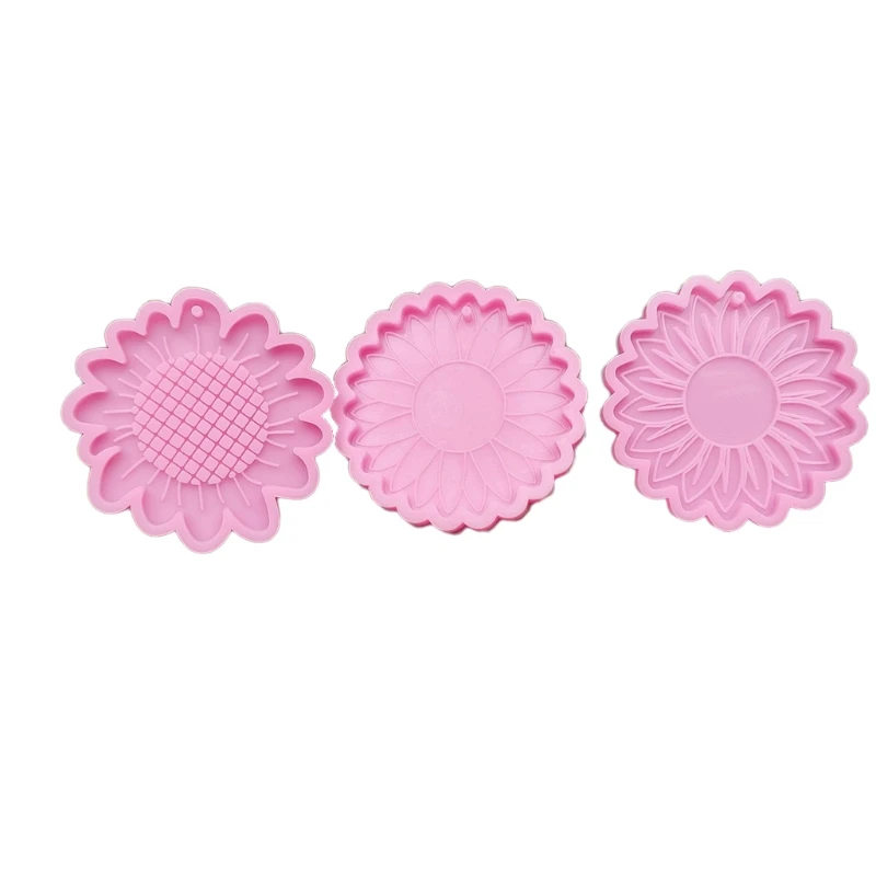 

Sunflower Resin Mold, Sun flower Moulds Keychain Silicone Mold for DIY Homemade Craft Fondant Cake Chocolate Candy Decor New