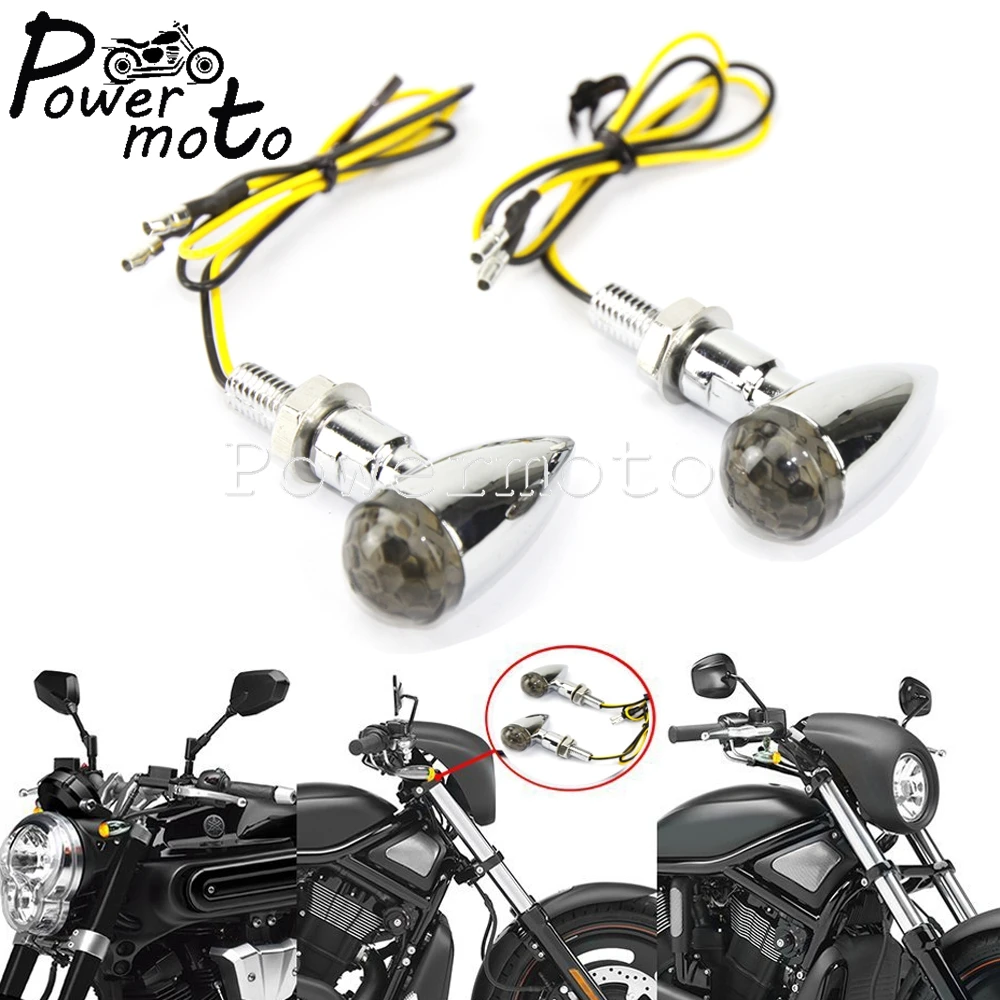 

Mini E11 E-Mark Motorcycle 12V LED Bullet Turn Signal Light Indicator Running Lamp for Harley Honda Yamaha Suzuki Kawasaki BMW