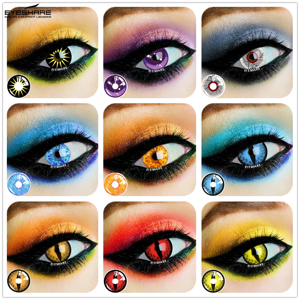 EYESHARE Colored Contact Lenses Eye Color Anime Cosplay Colored Lenses HD Series Multicolored Lenses Contact Lens Beauty Makeup