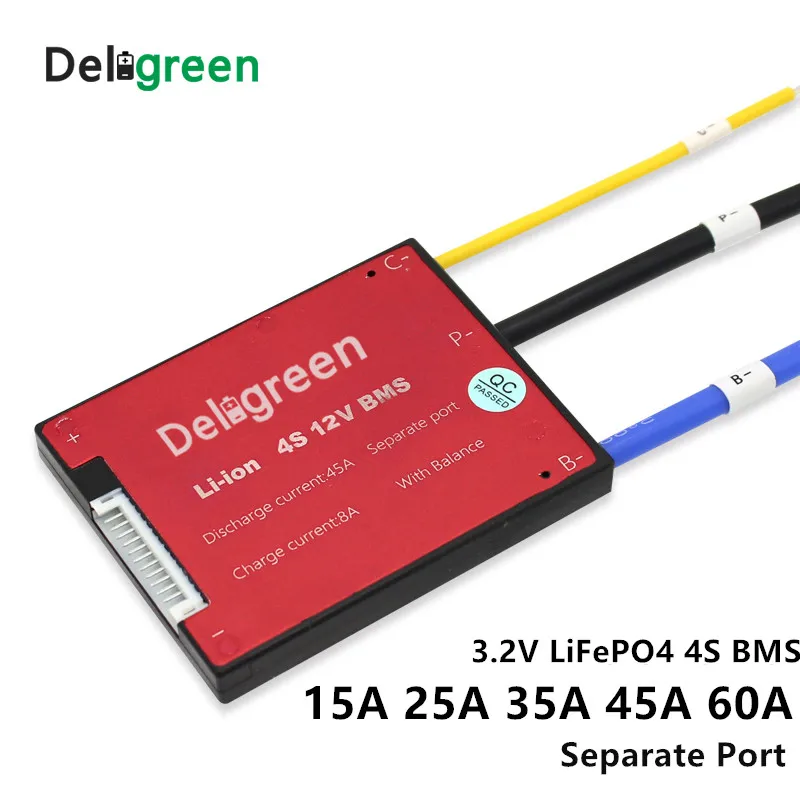 3,2 v LifePO4 BMS 4S 12V 15A 25A 45A 60A PCM/PCB/BMS LiFePO4 Bms LiNCM наладили Li-po 18650 Батарея пакет с балансом