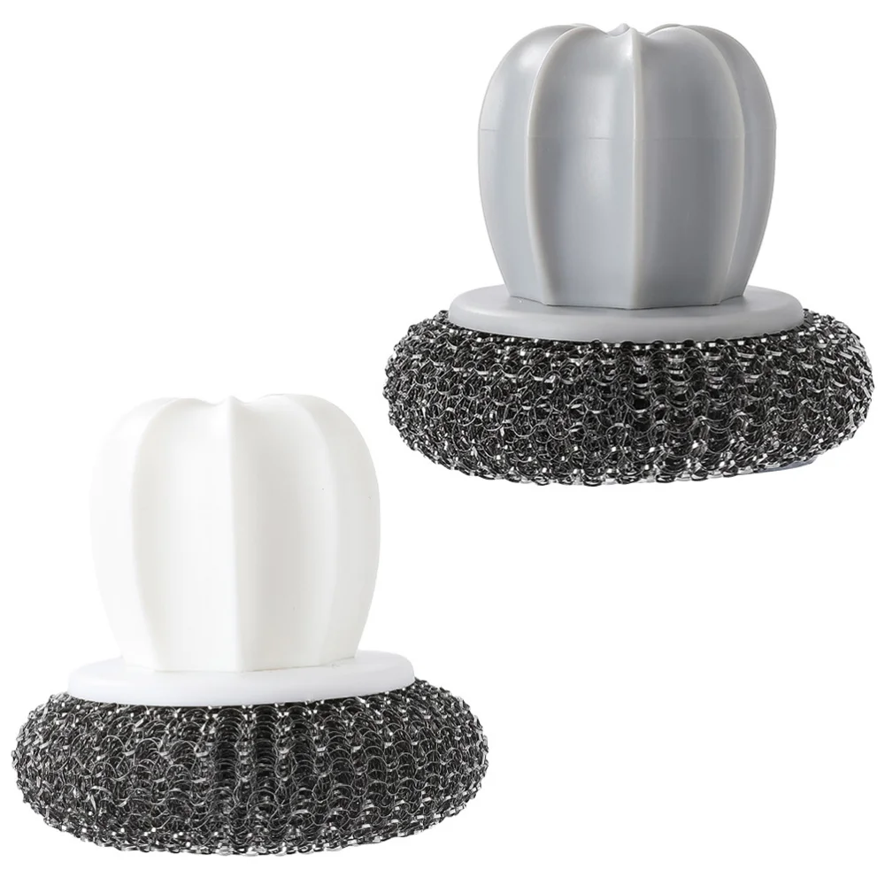 

2pcs Kitchen Pot Brushes Wire Cleaners Pot Dish Washing Brush Scrubber