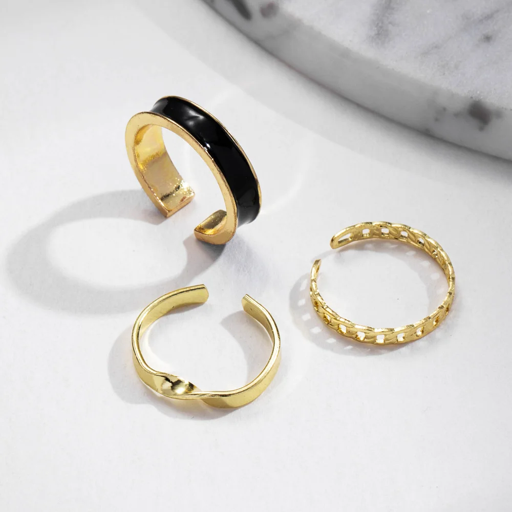 

Женское Открытое кольцо из трех частей, в готическом стиле, ювелирное изделие в европейском и американском стиле, Свадебная вечеринка, 2021