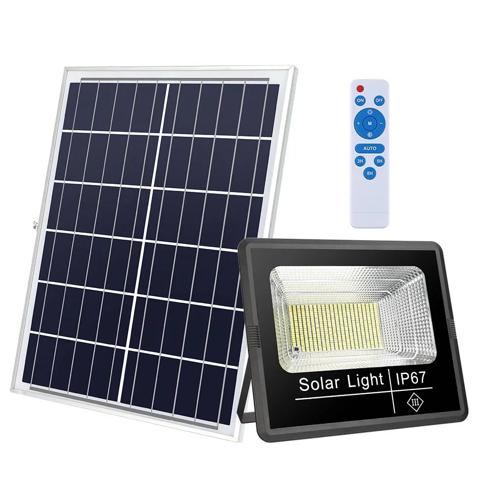 Solar Flood Light, 1005 LEDs 10200LM Super Bright Outdoor Solar Light IP67 Waterproof