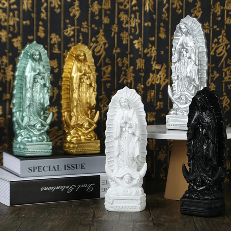 

New Resin Catholic Virgin Mary Statue Figurine Religious Gift Xmas Home Decoration Ornaments 20cm For Mother's Day Party Gifts