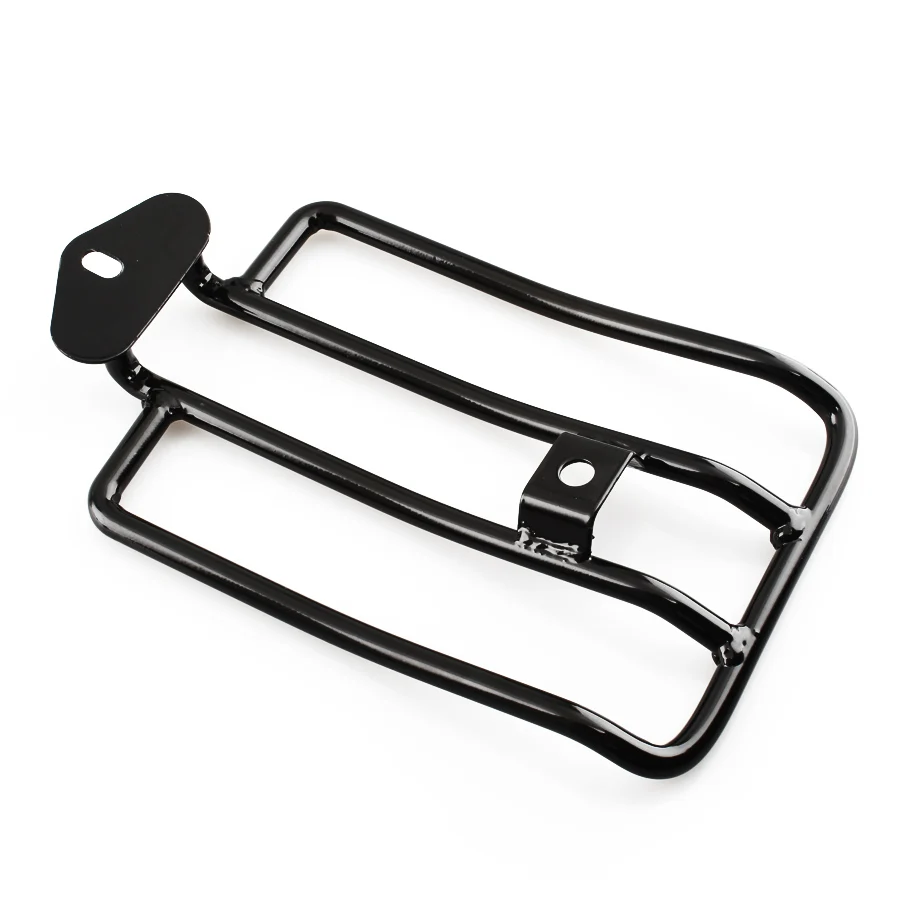 Черное заднее сиденье для мотоцикла подходит багажника поддерживающая полка Harley