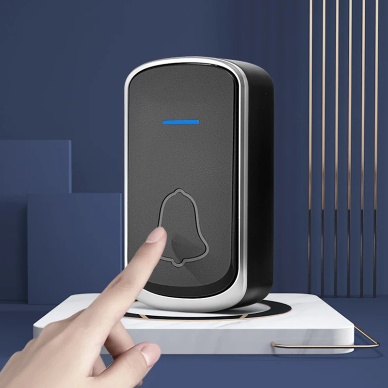 

Wireless Doorbell Waterproof Remote EU US Plug Smart Door Bell Battery 1 Button 1 2 3 Receiver 58 Songs