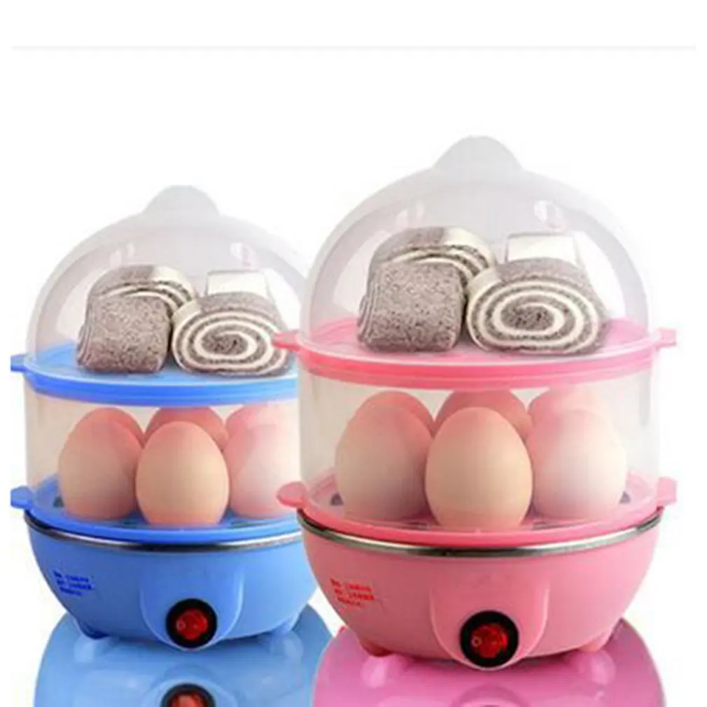 

Multifunctional Double Layers Electric Smart Egg Boiler Cooker Household Kitchen Cooking Tool Utensil Egg Steamer Poacher