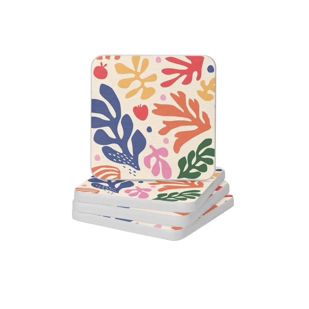 

Квадратные круглые подставки Matisse с изображением цветов диатомита Экологически чистый Коврик для мыла и зубной щетки Оптовая продажа 10x10 см