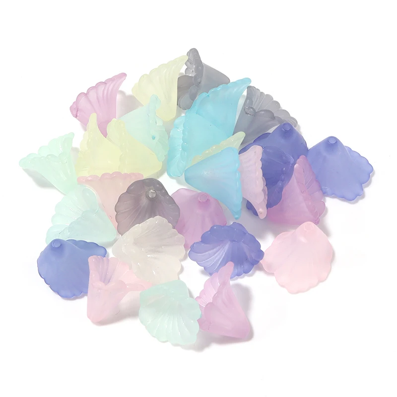 

100Pcs/Lot 12x10mm Morning Glory Petals Ear Stud Earring Bracelets Supplies For Jewelry DIY Accessories