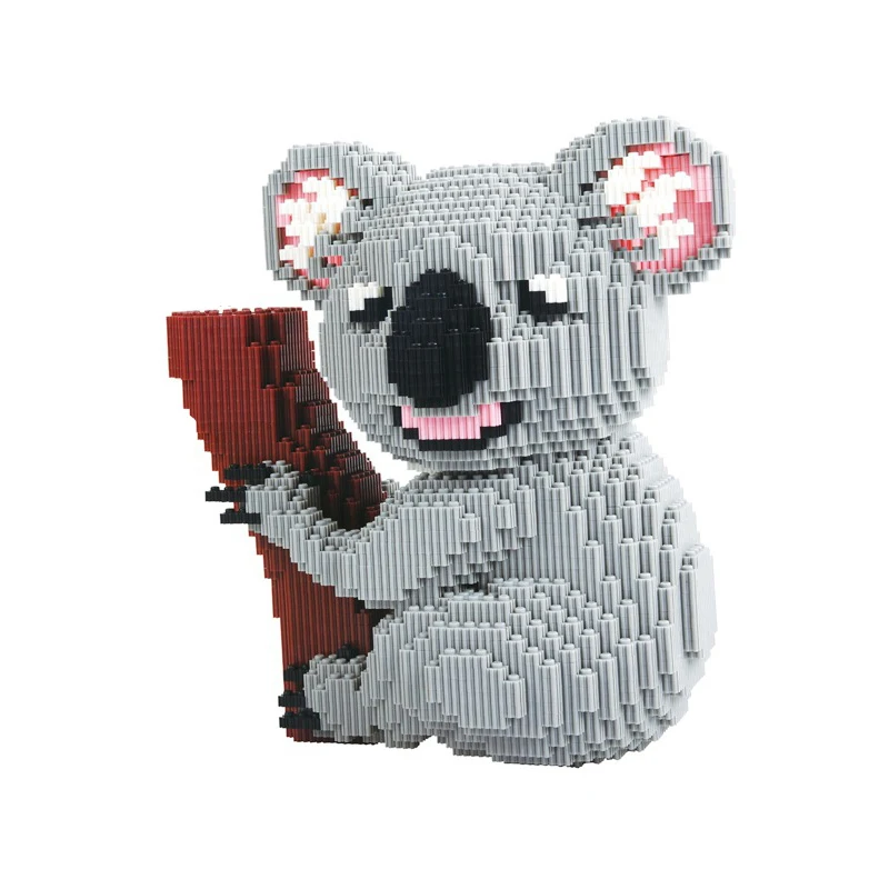 

6742 мультяшный коала медведь коалы дикие животные питомцы дерево 3D модель DIY Мини Волшебные блоки кирпичи игрушки для детей без коробки