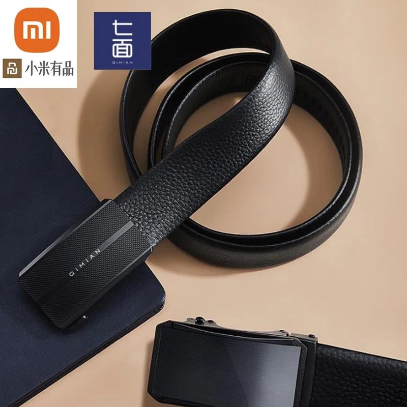 Мужской ремень xiaomi youpin qimian Nappa кожаный повседневный деловой с автоматической