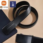Мужской ремень xiaomi youpin qimian Nappa, кожаный повседневный деловой ремень с автоматической пряжкой, зеркальный