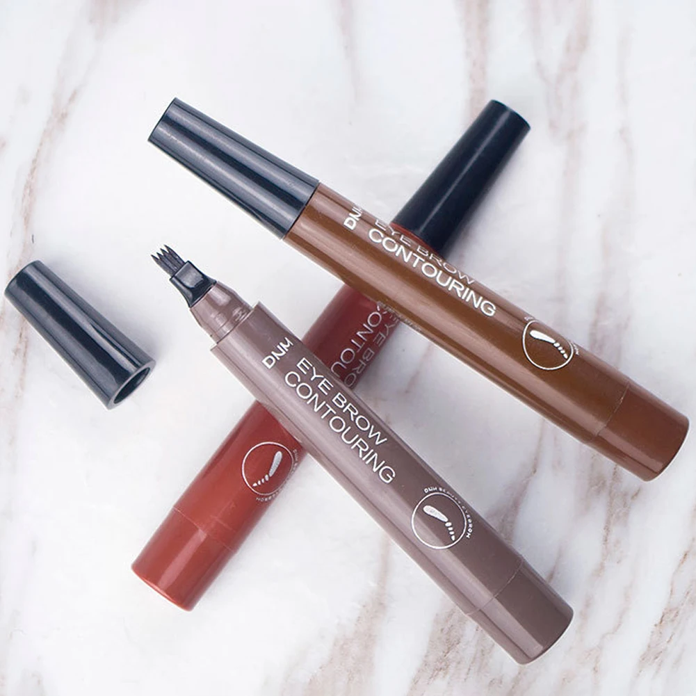 DNM вилка наконечник водонепроницаемый длительный жидкий карандаш для бровей