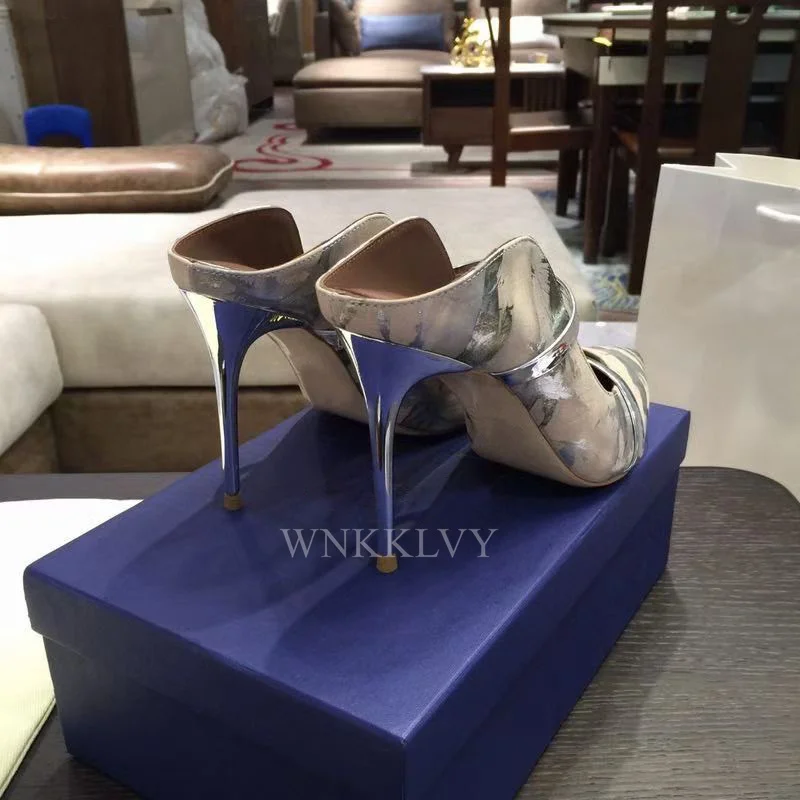 

2021 stilettos for ladies slippers new women's pointed toe high heels sexy elegant pumps dress party shoes slingback sandals