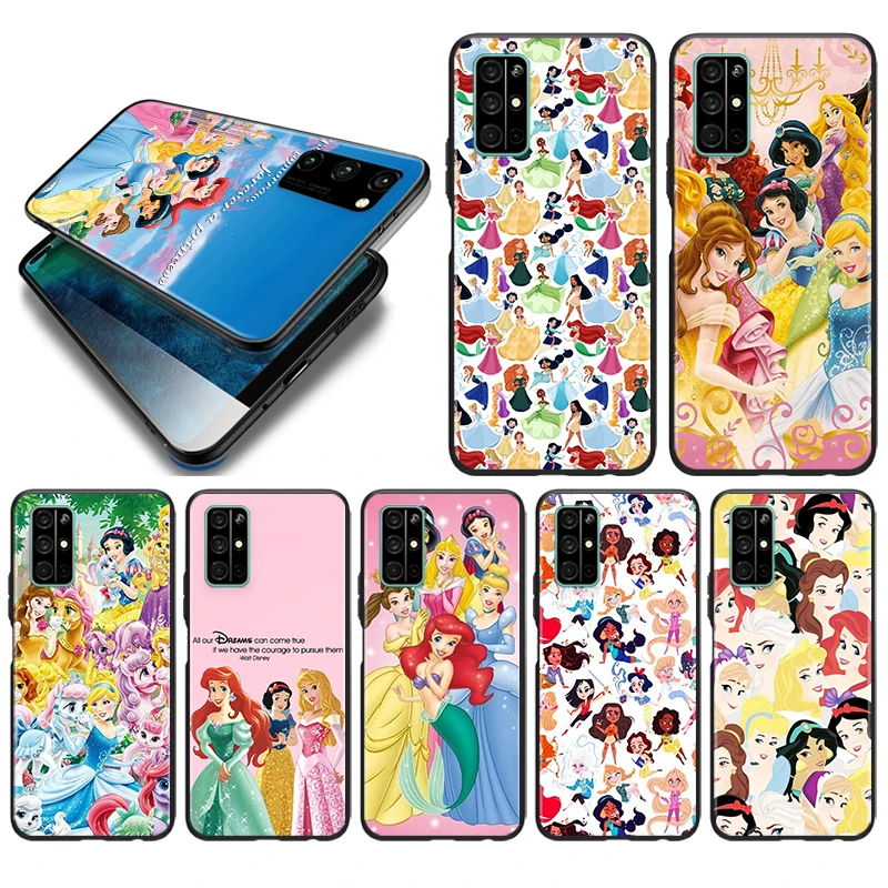 

Disney cute princess For Honor Play 3E 5 5G 5T 8S 8C 8X 8A 8 7S 7A 7C MAX Prime Pro 2019 2020 Silicone Black Phone Case