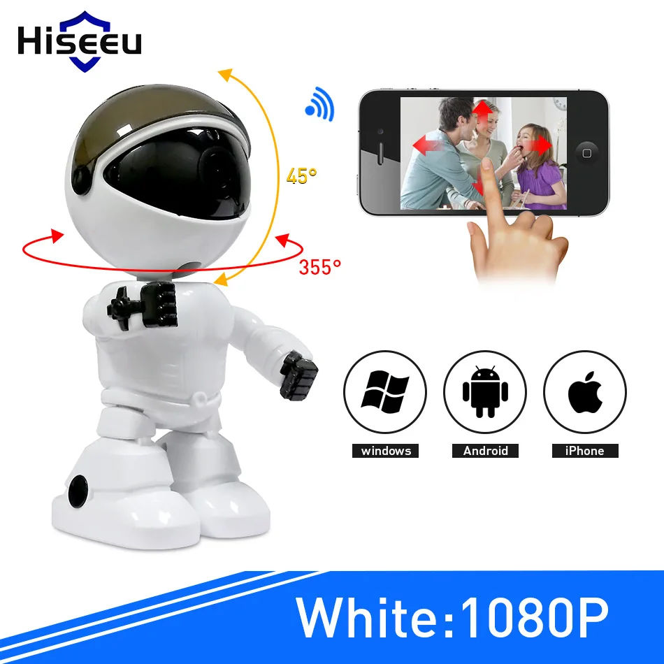 Hiseeu FHK-1080P, умная ip-камера, WiFi, для дома, инфракрасное ночное видение, одна машина, сеть, HD, удаленный монитор, камера наблюдения