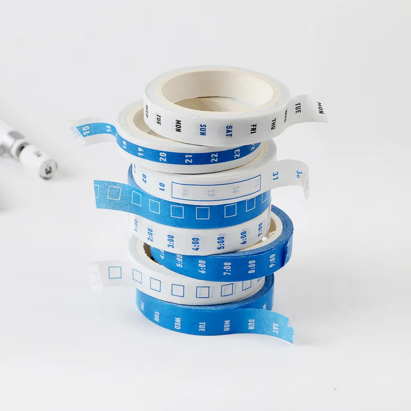 

4 шт./компл. креативная 2022 лента Washi с календарем, практичная ежедневник, Еженедельный план, планировщик, клейкая лента