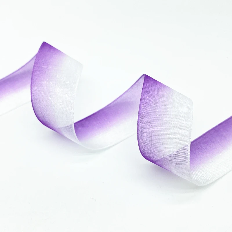5 ярдов 25 мм ленты из органзы градиентного цвета для украшения дома и свадьбы