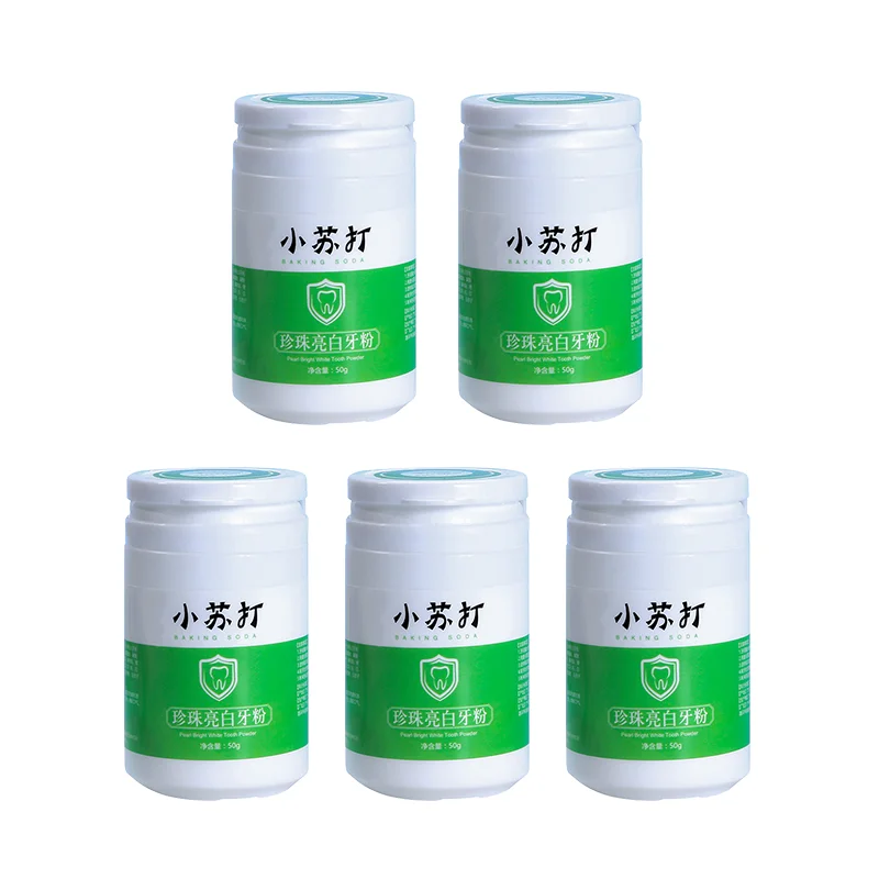 

5PCS/SET Pearl Teeth Whitening Powder Essence Baking Soda Removing Stain Caused by Coffee Wine Smoking Oral Fresh